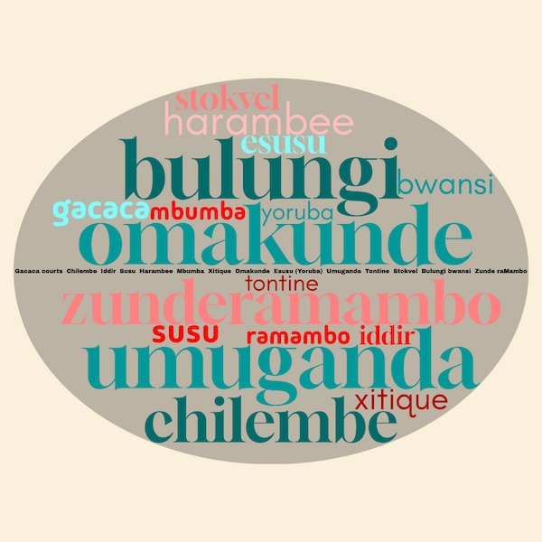 Examples of African community welfare, community work and community development initiatives